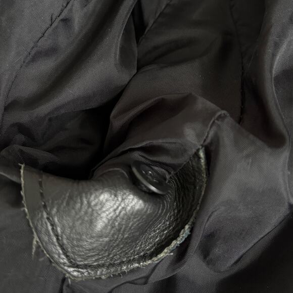 VTG Leather Fringe Rose Jacket Western Biker Boho Rockabilly Cowgirl Rodeo Blck - Picture 8 of 13